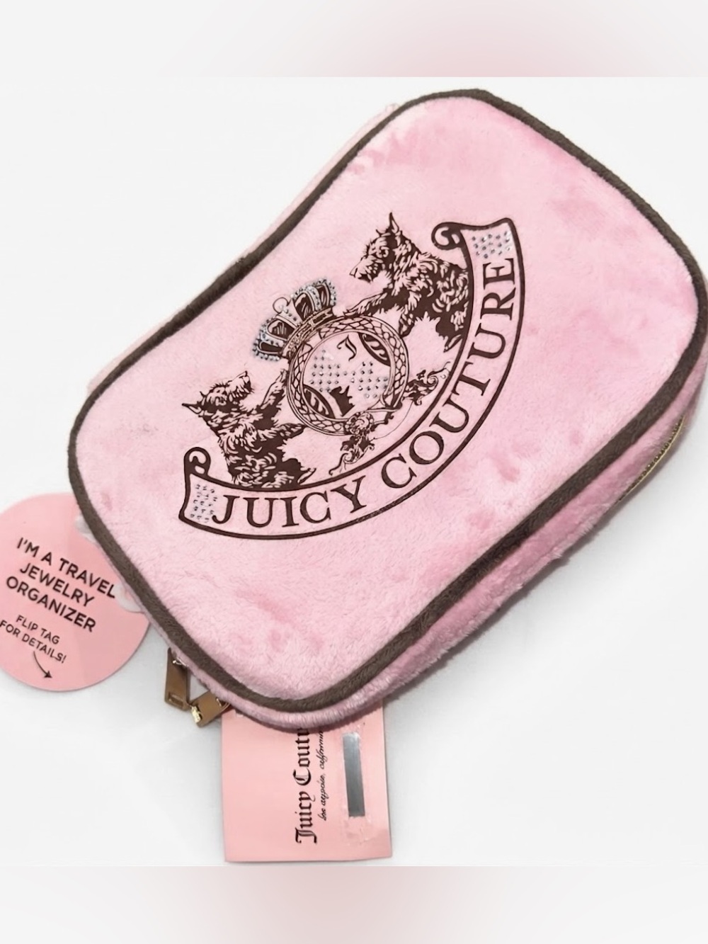 Juicy Couture Pink Velour Makeup Bag - New with Tags